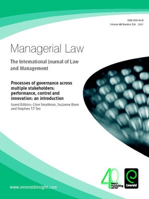 cover image of Managerial Law, Volume 49, Issue 5 & 6